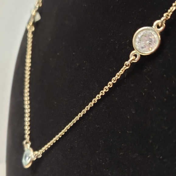 Banana Republic 3-Station Rivoli Crystals Necklace - Picture 4 of 11